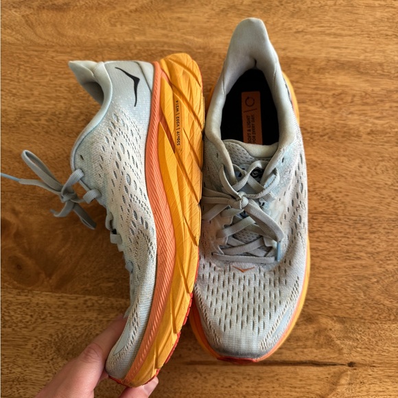 Hoka Athletic Shoes in Gray and Orange - Picture 2 of 2